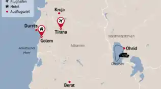 Albanien Rundreise 8-tägig mit Ausflugspaket
