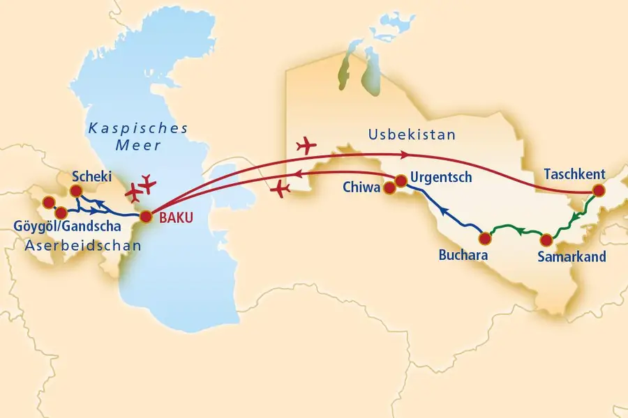 Aufnahme - Aserbaidschan und Usbekistan Kulturrundreise