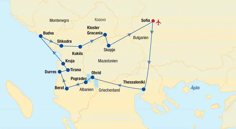 Ansicht - Balkan Rundreise