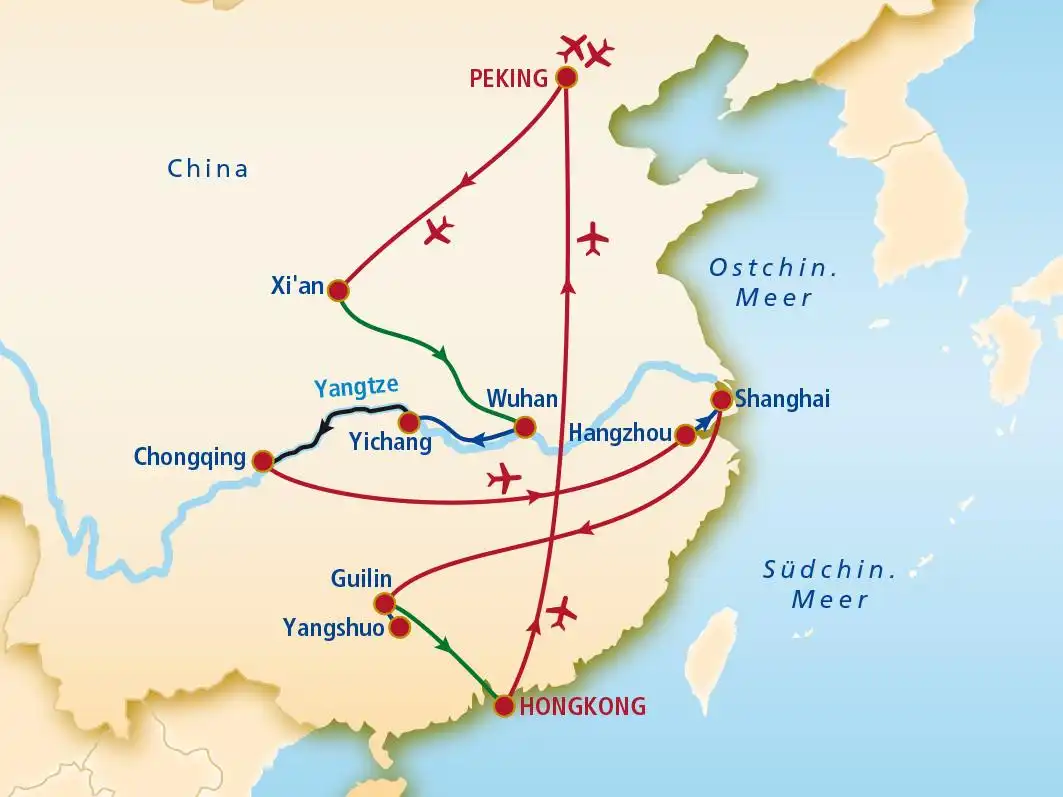 Aufnahme - Rundreise China