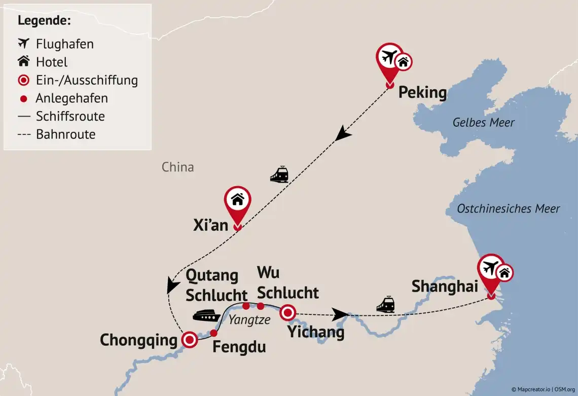 Aufnahme - China Rundreise