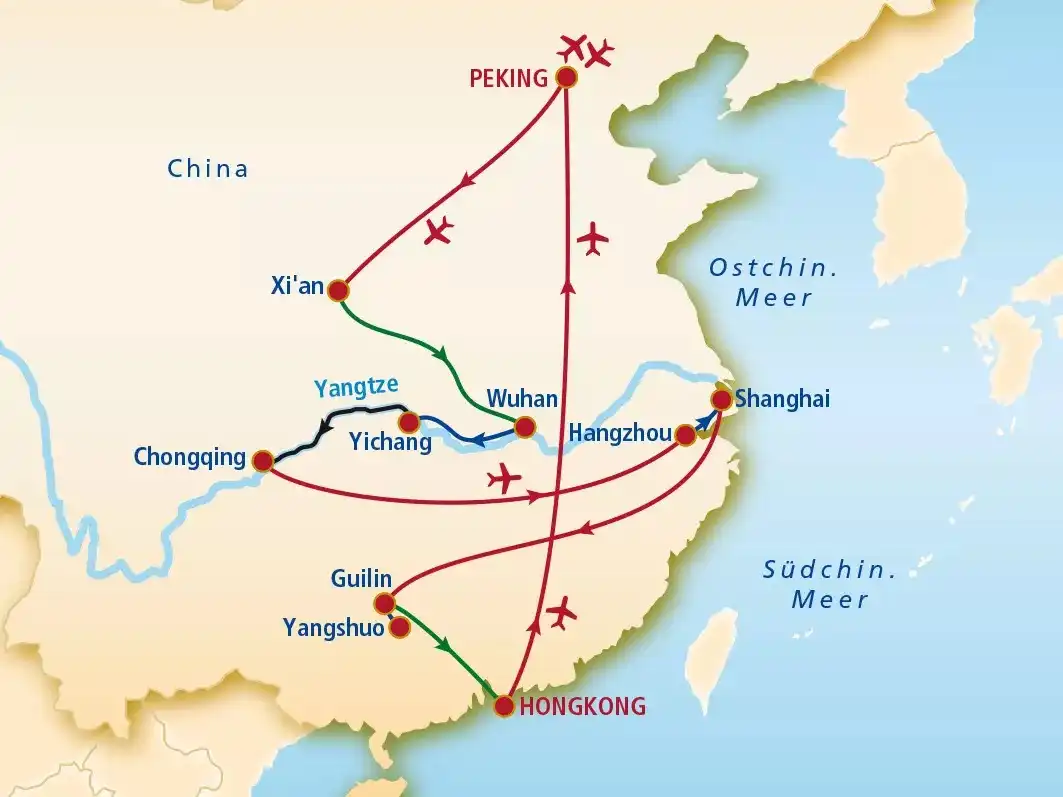 Aufnahme - Chinas Rundreise