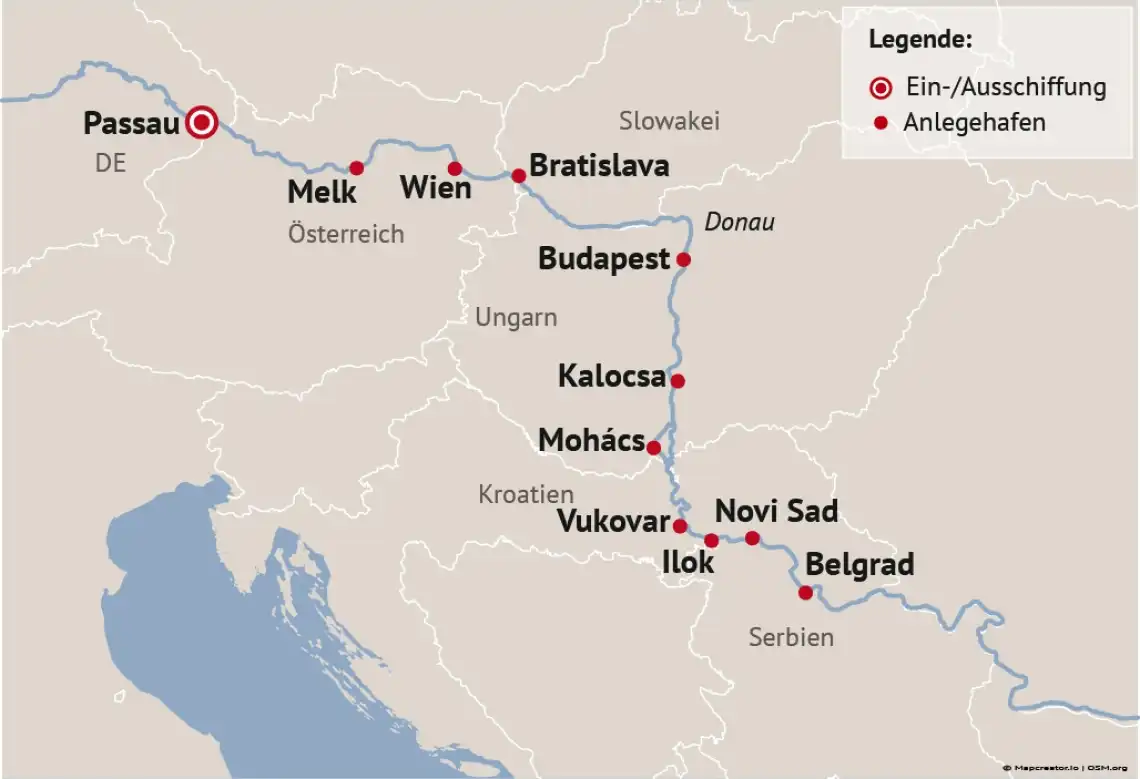 Aufnahme - Donaukreuzfahrt Arosa