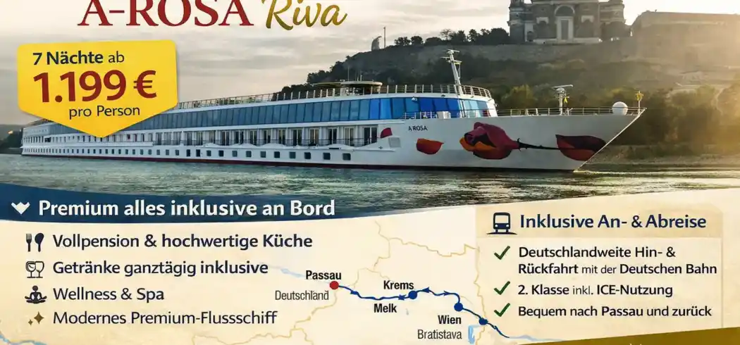 Foto - Donaukreuzfahrt mit Bahnanreise