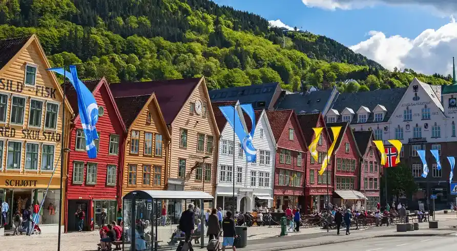 Aufnahme - Postschiffroute ab Bergen