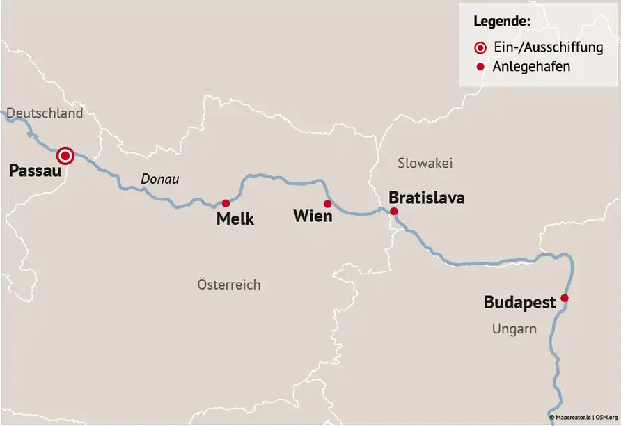 Aufnahme - Donaukreuzfahrt Arielle