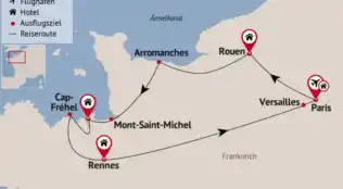 Frankreichs Rundreise