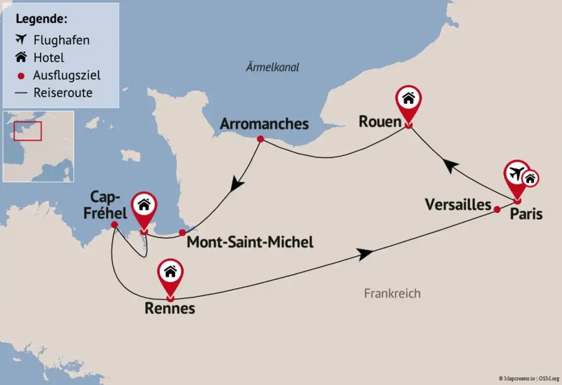 Aufnahme - Frankreichs Rundreise