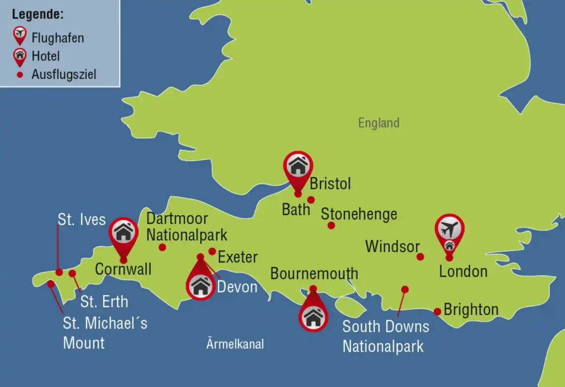 Aufnahme - Rundreise Südengland