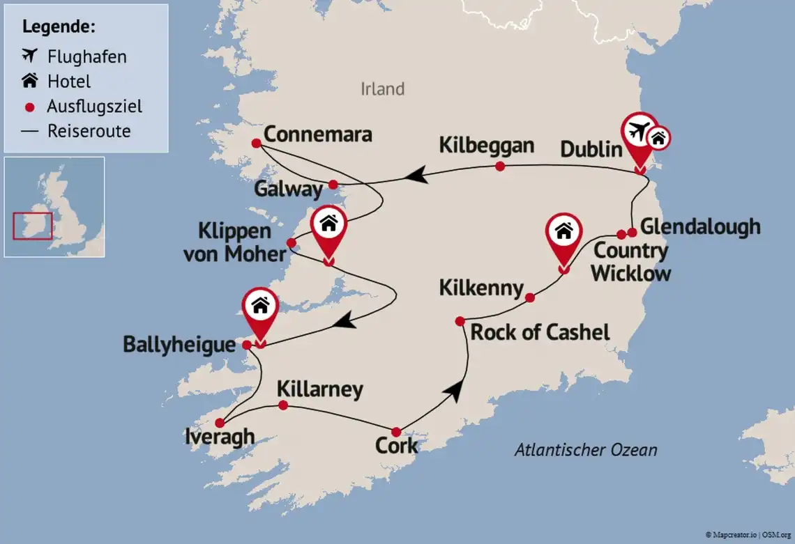 Aufnahme - Rundreise Irland