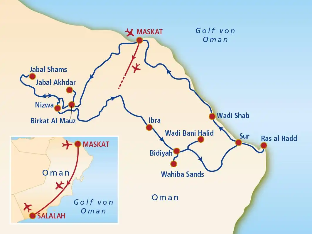 Aufnahme - Kleingruppen-Rundreise Oman & Baden in Salalah