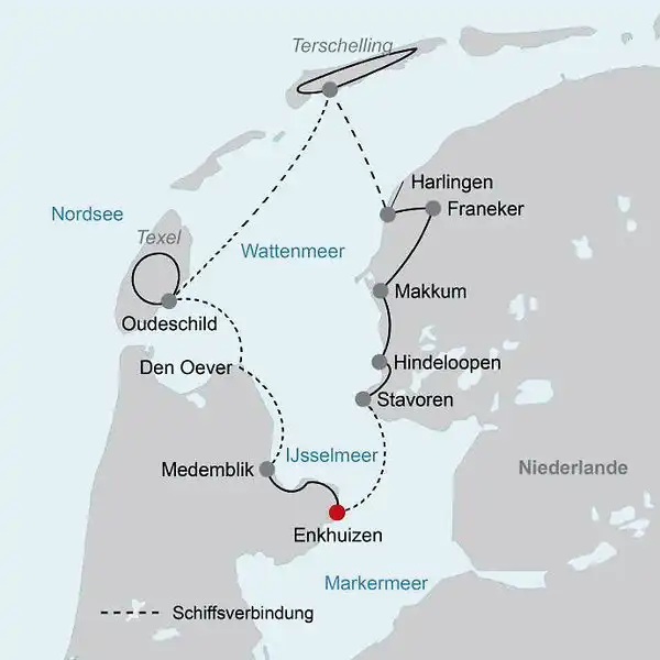 Aufnahme - Kreuzfahrt Nordseeinseln