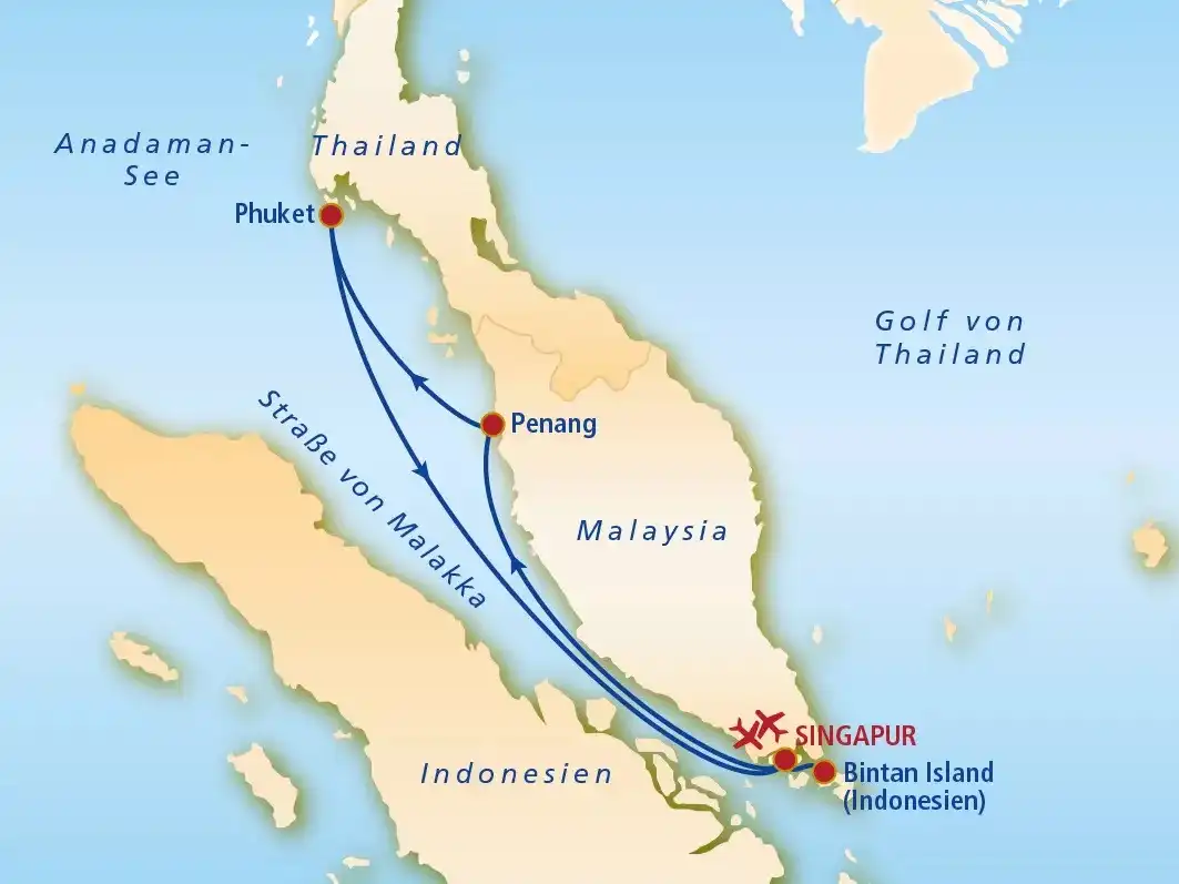 Aufnahme - Kreuzfahrt Südostasien