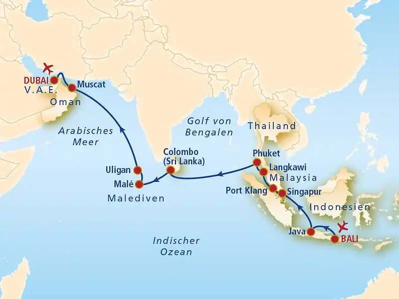 Aufnahme - Kreuzfahrt von Bali