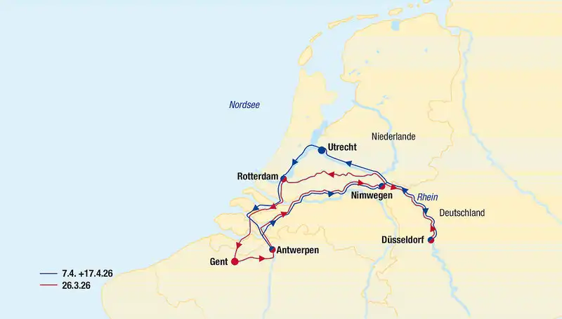Aufnahme - Kreuzfahrt nach Holland
