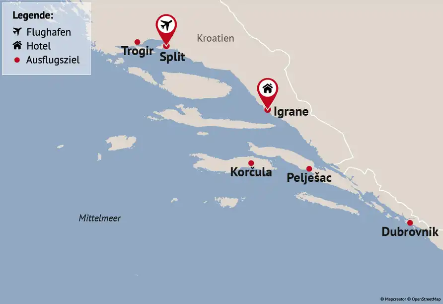 Aufnahme - Kroatien Rundreise mit 3 Ausflügen