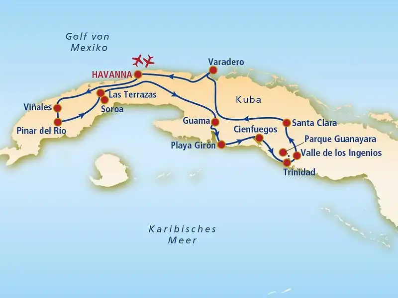 Ansicht - Kuba und Mexiko in einer Reise