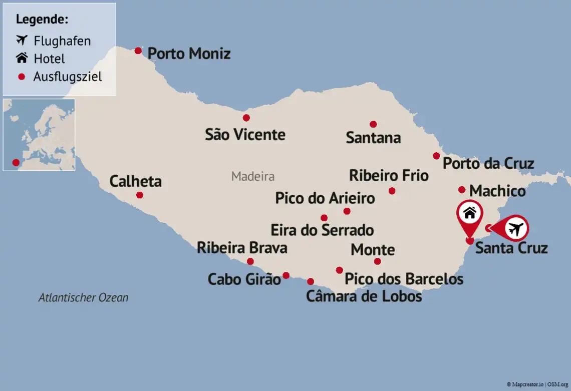 Aufnahme - Insel Madeira Flugreise