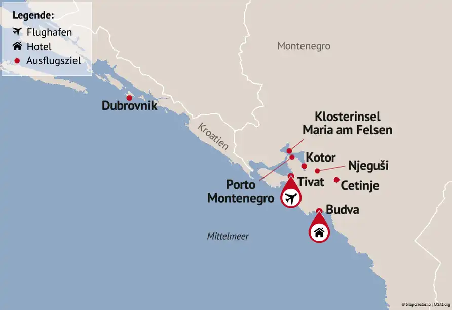 Aufnahme - Montenegro Kroatien