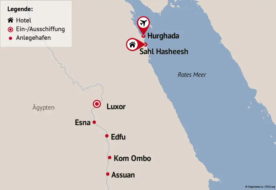 Aufnahme - Nilkreuzfahrt Badeurlaub