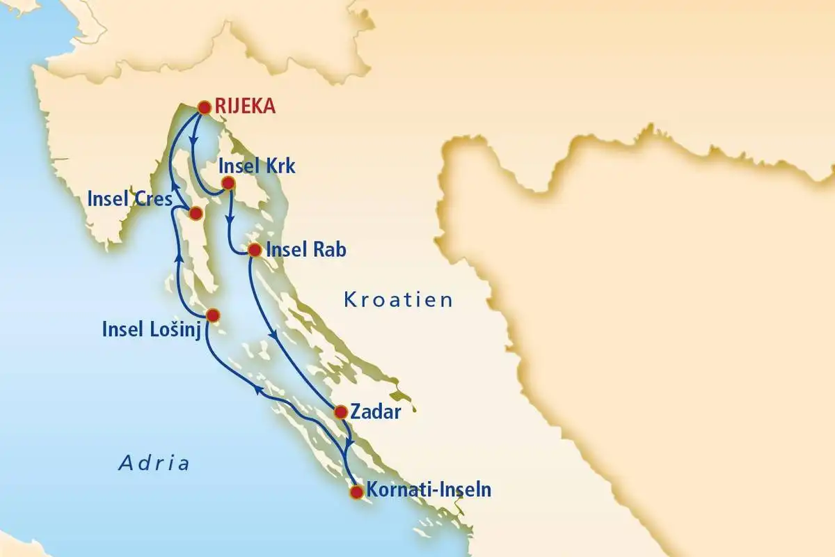 Aufnahme - Norddalmatien Kreuzfahrt
