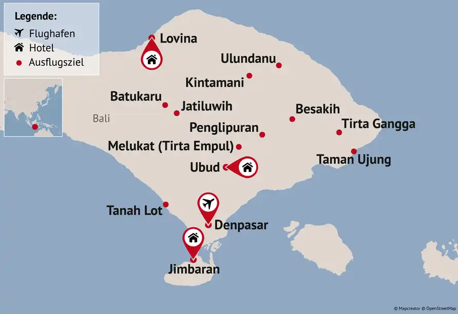 Ansicht - Bali Rundreise mit Ausflugspaket