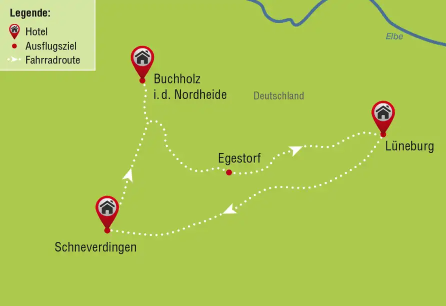 Aufnahme - Radrundreise Lüneburger Heide