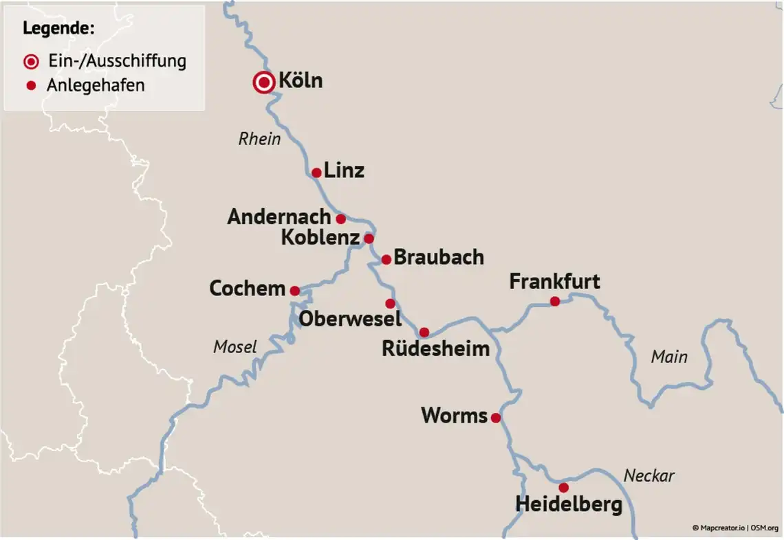 Aufnahme - Rhein in Flammen Kreuzfahrt