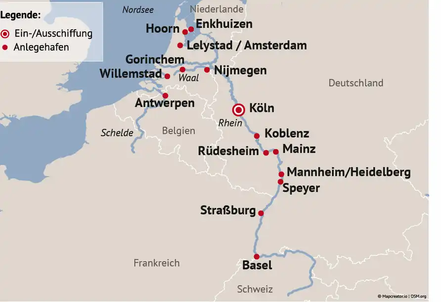 Aufnahme - Rheinkreuzfahrt