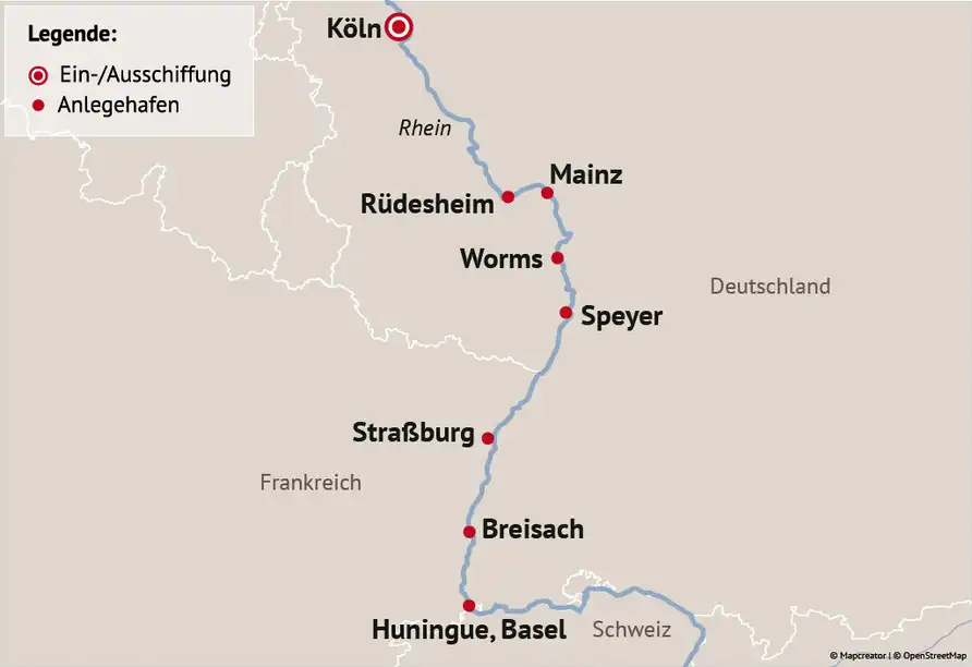 Aufnahme - Rheinkreuzfahrt