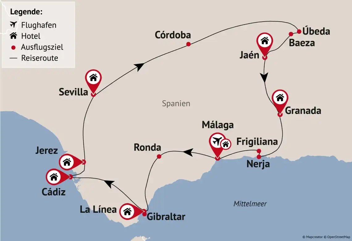 Ansicht - Rundreise Andalusien