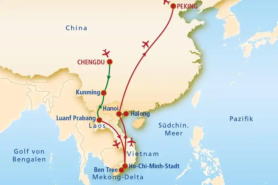 Aufnahme - Rundreise China Laos und Vietnam