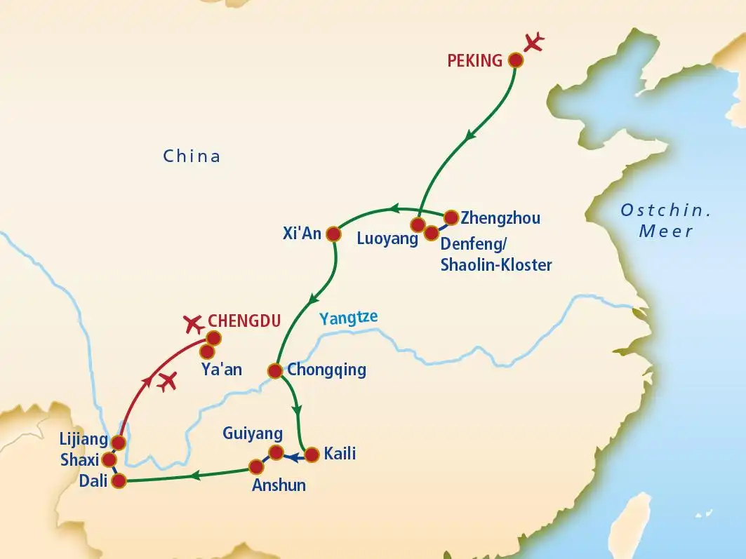 Aufnahme - Rundreise China Südwest