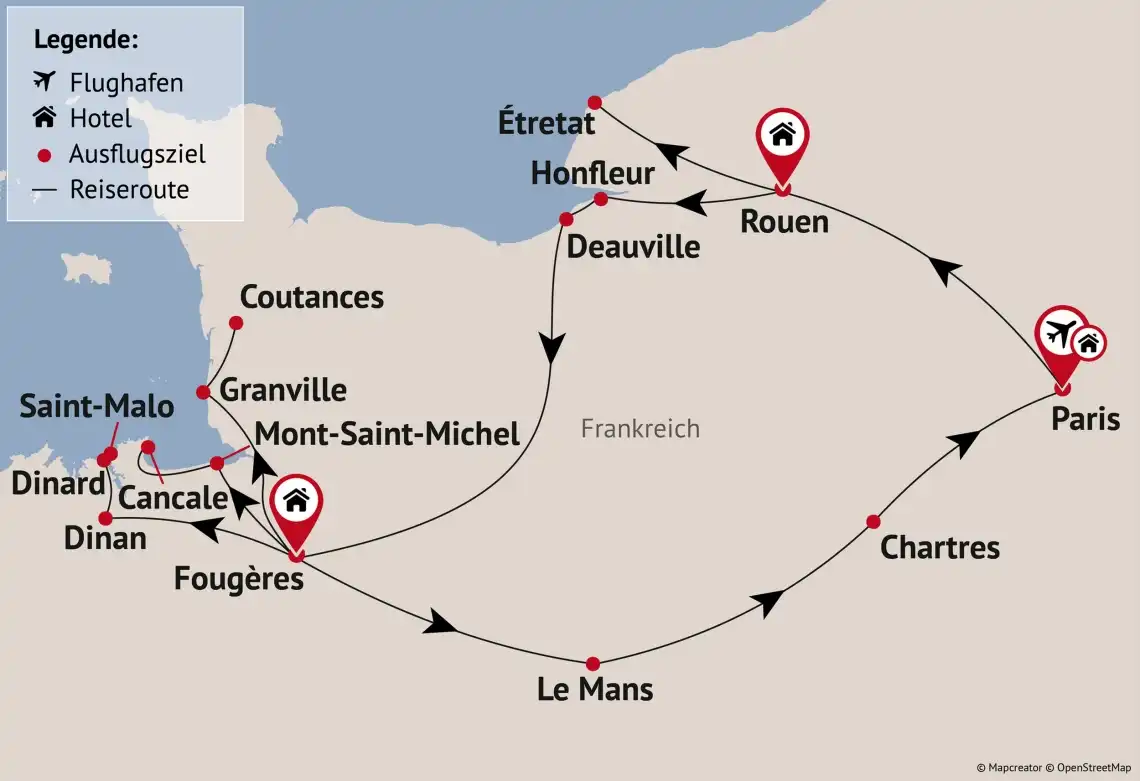 Impression - Rundreise durch die Normandie und Bretagne mit Ausflugspaket