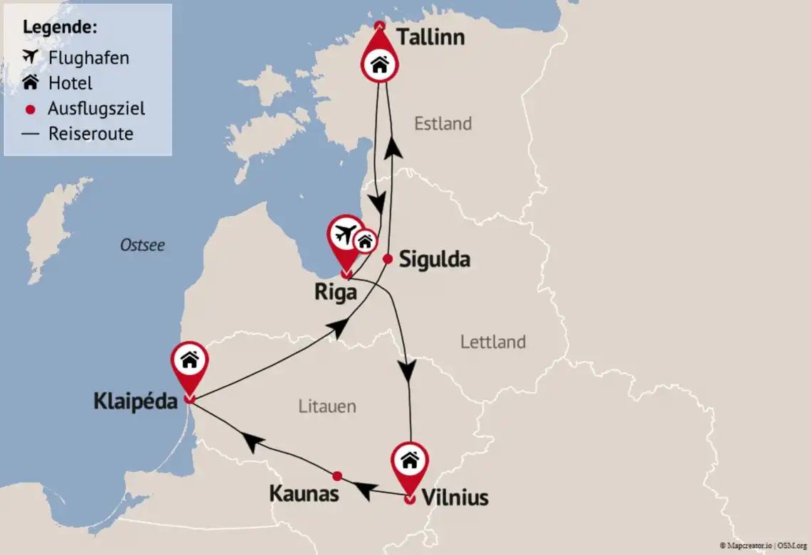 Impression - Rundreise durch Lettland Litauen und Estland