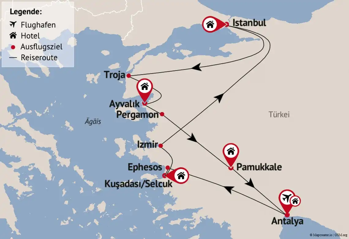 Aufnahme - Rundreise von Antalya bis Istanbul