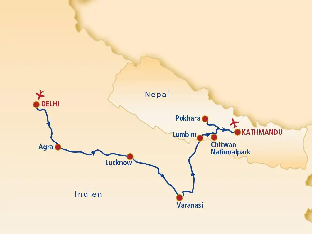 Impression - Rundreise Indien und Nepal im Einzelzimmer
