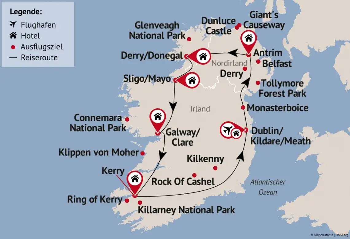 Aufnahme - Rundreise Irland