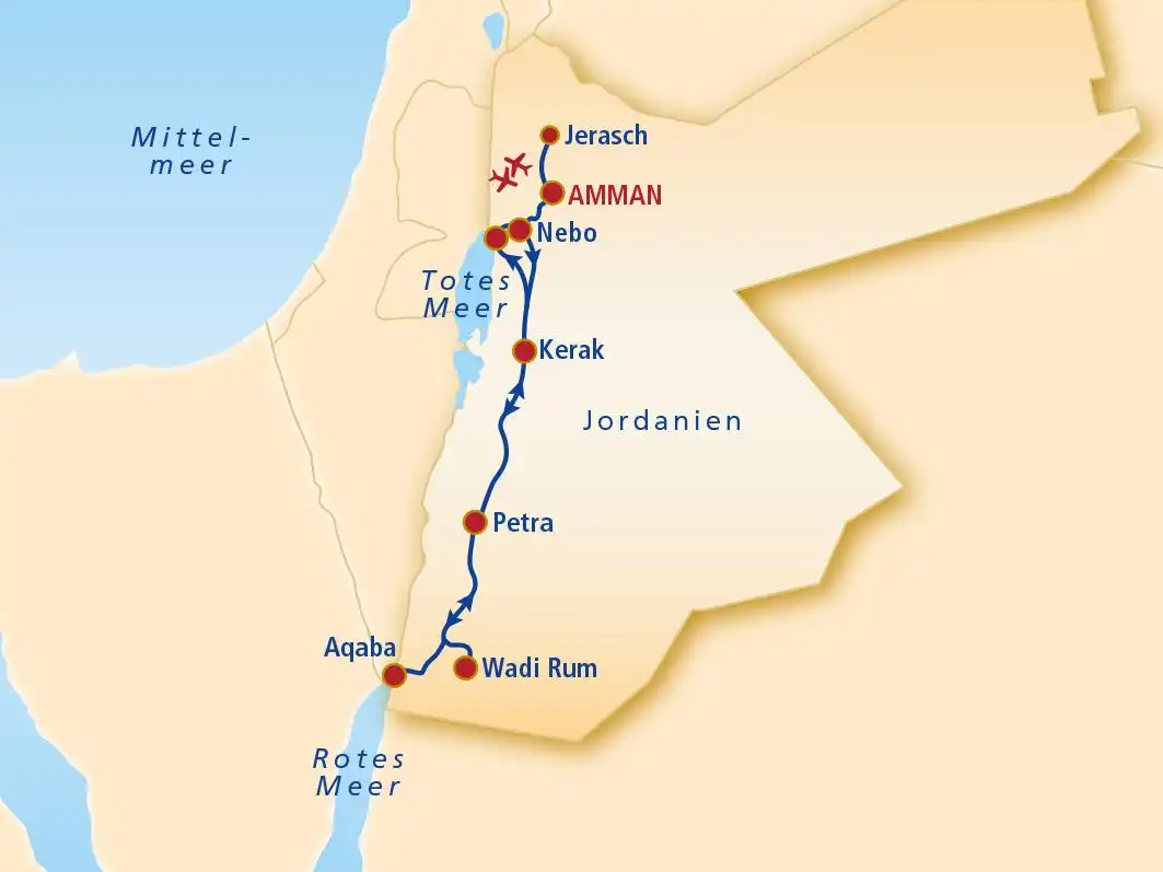 Ansicht - Rundreise Jordanien