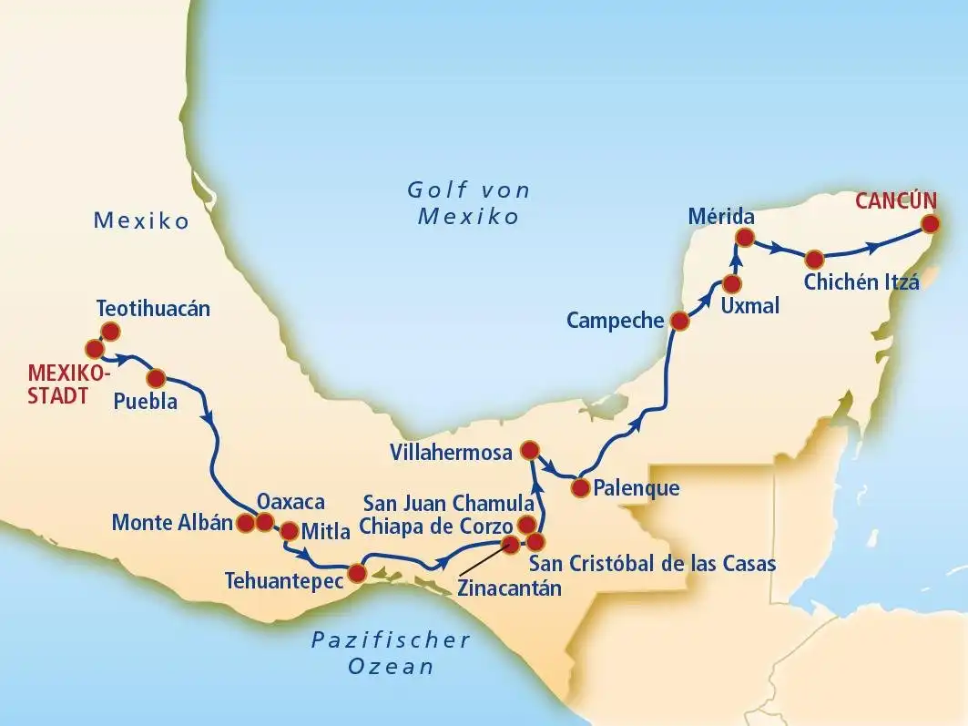 Aufnahme - Rundreise Mexiko