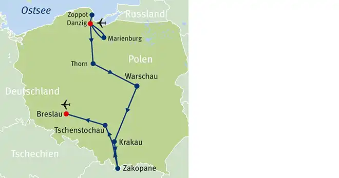 Aufnahme - Polen Rundreise