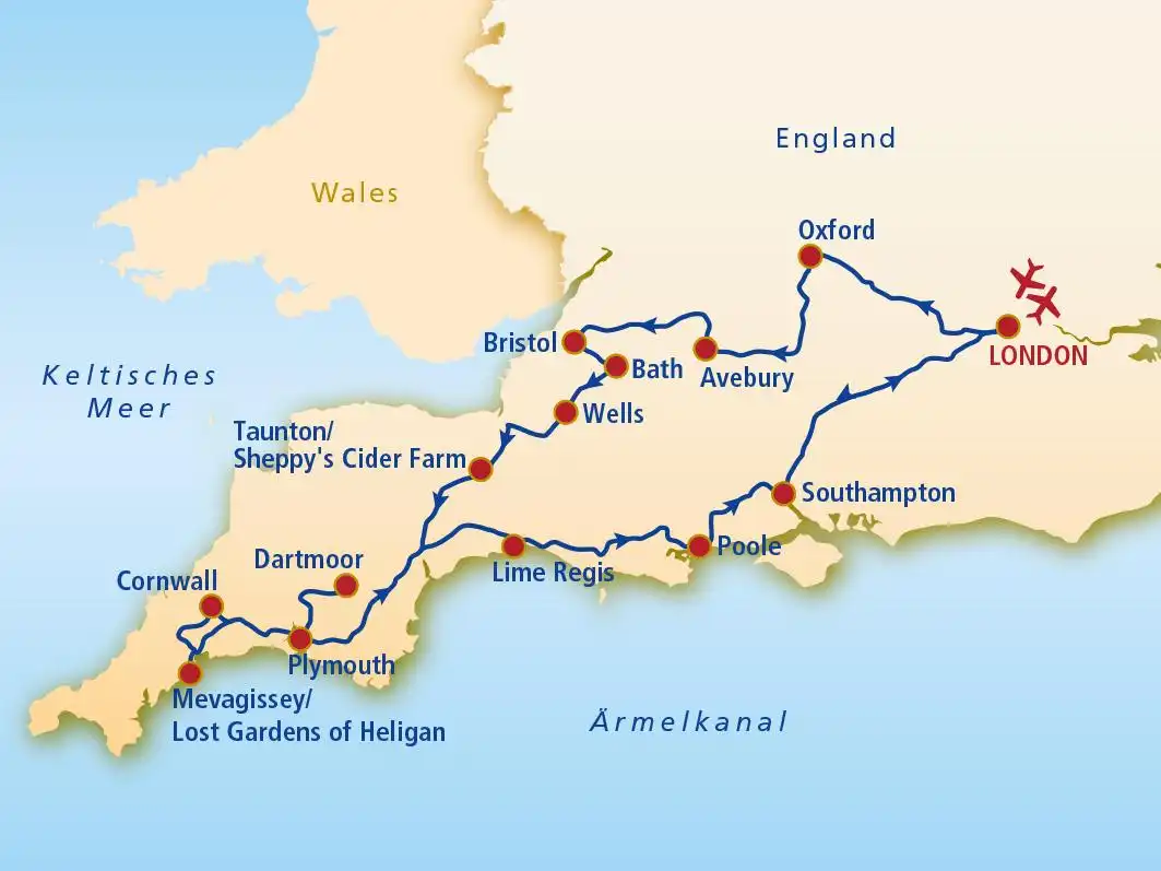 Aufnahme - Rundreise Südengland