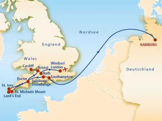 Aufnahme - Rundreise Südengland