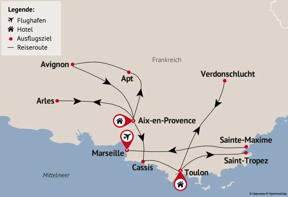 Aufnahme - Rundreise Südfrankreich