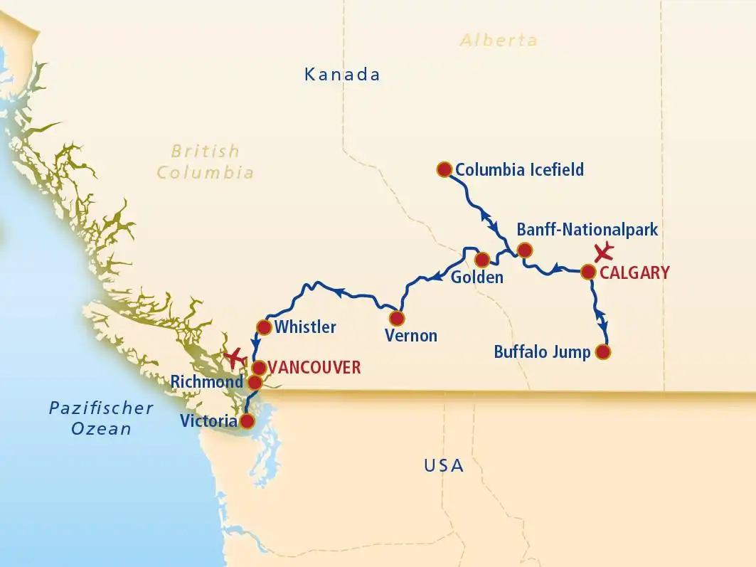 Aufnahme - Rundreise West-Kanada