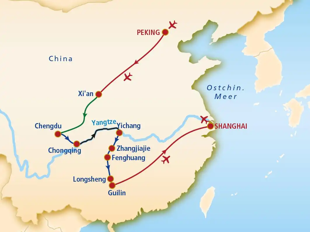 Aufnahme - Rundreise Zauberhaftes China - Peking Yangtze Chongqing