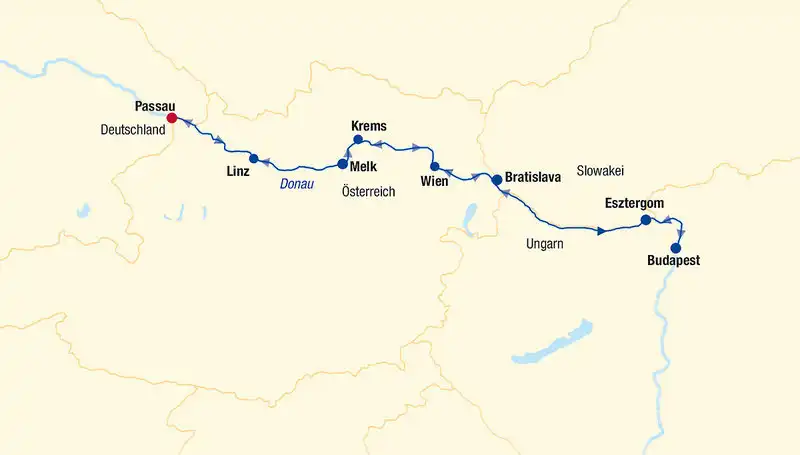 Ansicht - Silvesterkreuzfahrt auf der Donau