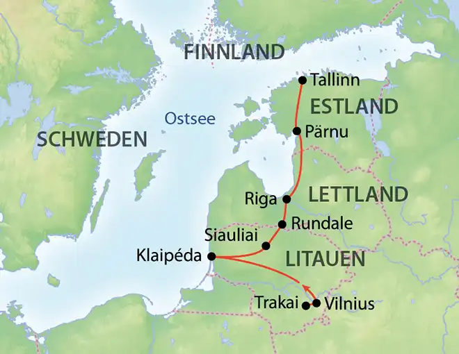 Aufnahme - Baltikum Rundreise