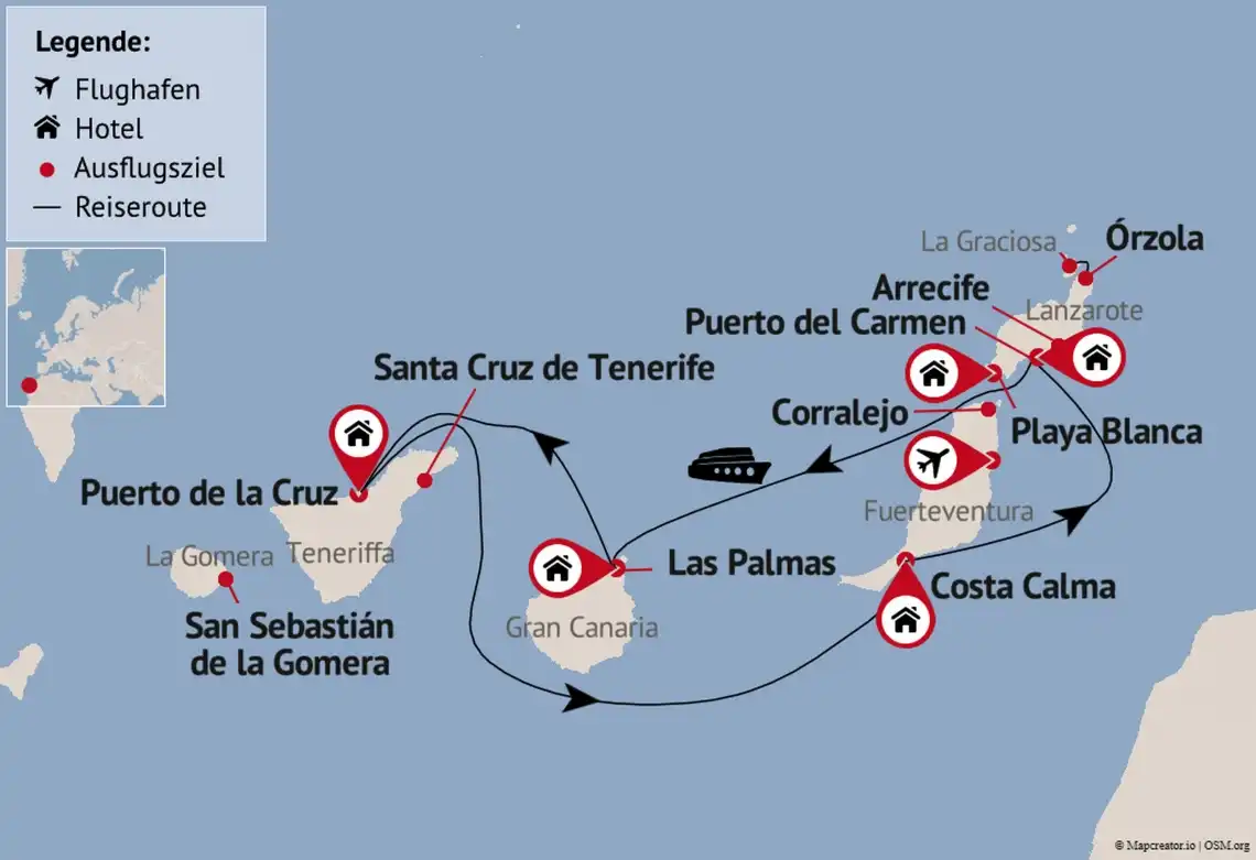 Aufnahme - Rundreise Kanarische