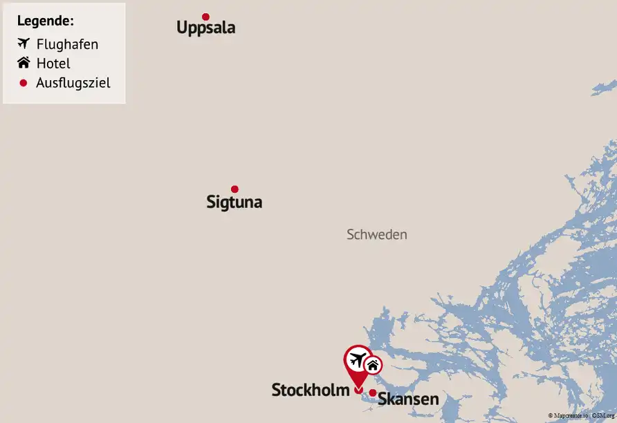 Aufnahme - Stockholm zur Adventszeit Flugreise mit 2 Ausflügen